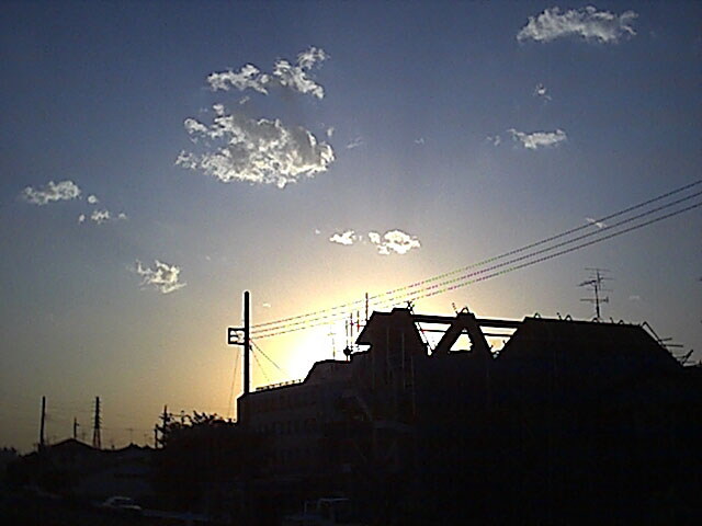 街の夕暮れ２