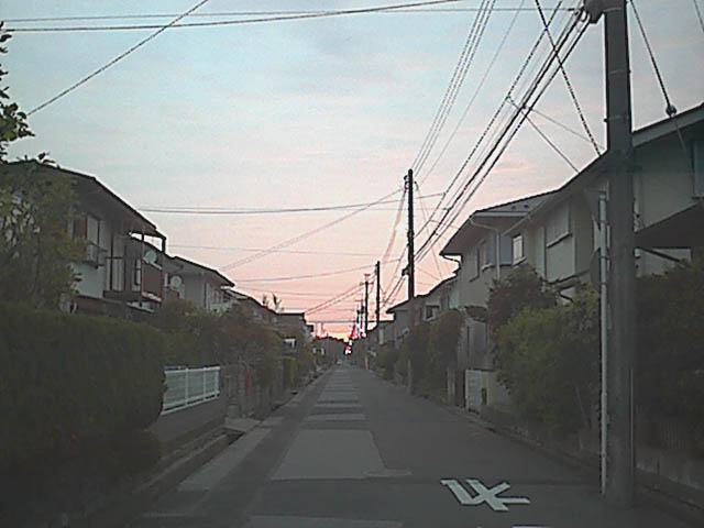中途半端な朝焼け